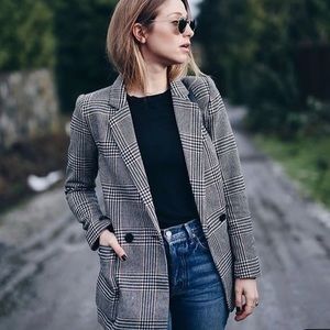 Plaid fitted blazer